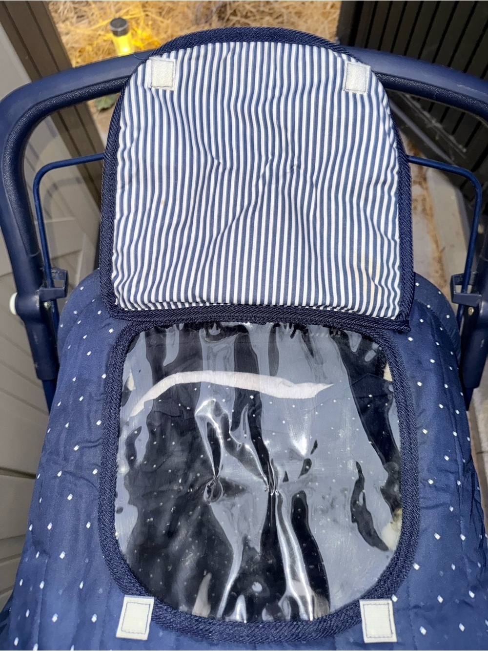 Vintage Graco 1980’s “790ND Series” Navy Polka Dot Stroller with Cream Accents - Picture 11 of 17